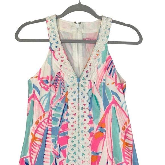 Lilly Pulitzer Lynn Out to Sea Embroidered Mini Dress } Size 2 - Picture 2 of 9